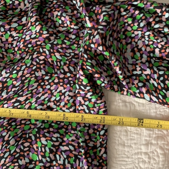 The Devon V Neck Long Sleeve Top by Celina Moon size S multicored buttons up - Picture 7 of 10